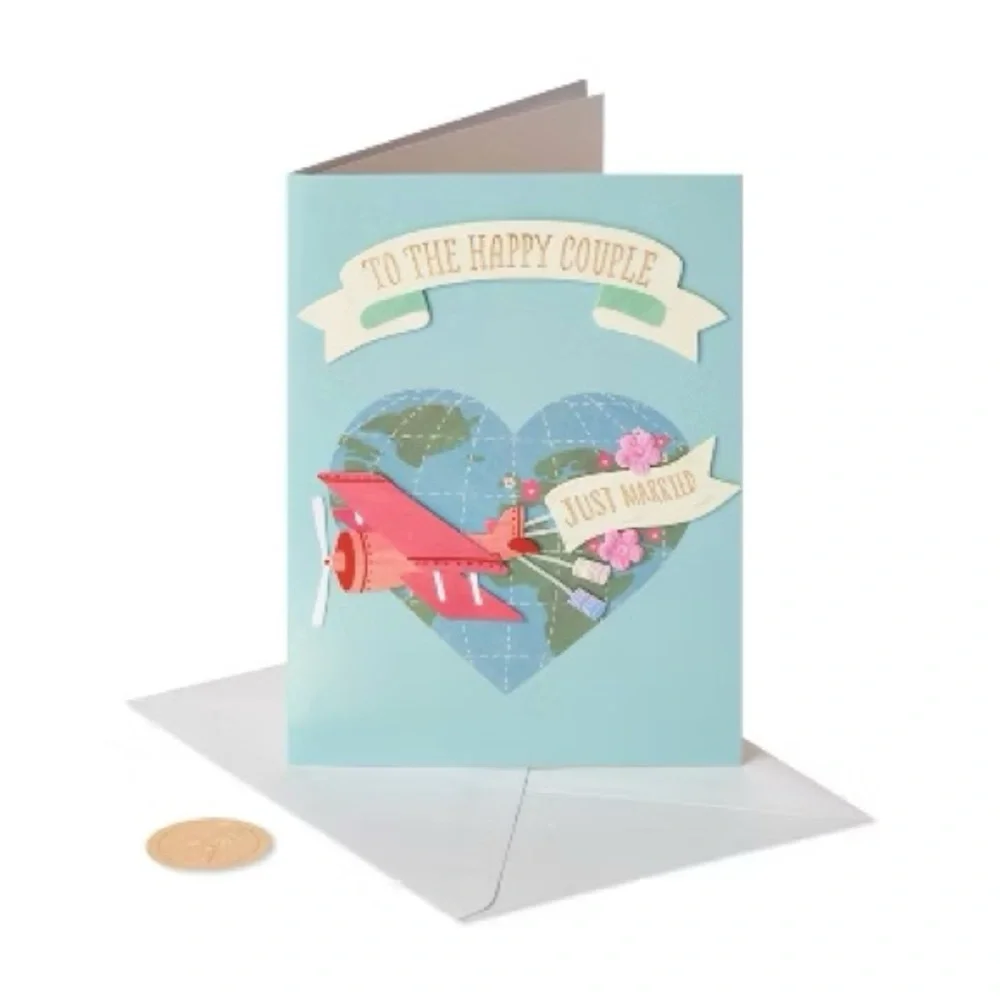 🆕Papyrus 3D “Just Married” Greeting Card